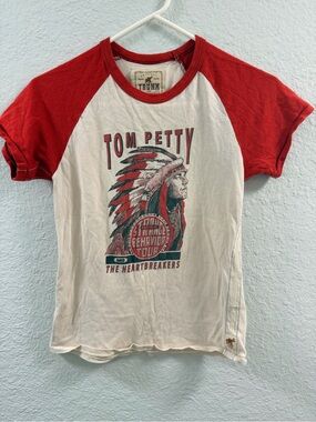 RARE/VINTAGE Trunk Ltd Tom Petty Graphic Raglan Tee - Red & Cream